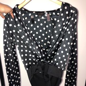 B&W V-Neck Body Suit